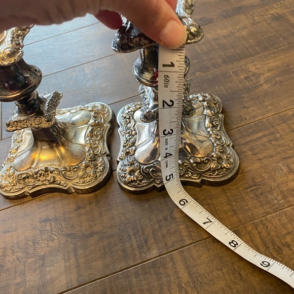 Silver plated BP Ornate Candle Holders - Picture 8 of 8